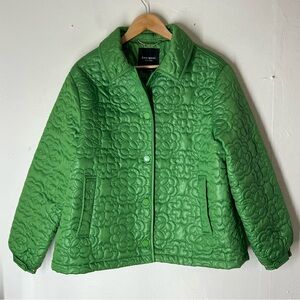 Kate Spade Green Quilted Jacket Size XL
